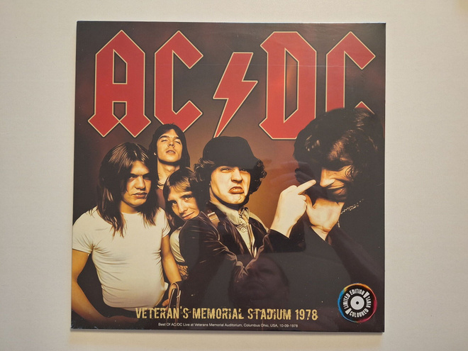 AC/DC Veteran's Memorial Stadium 1978 LP Värivinyyli ACDC