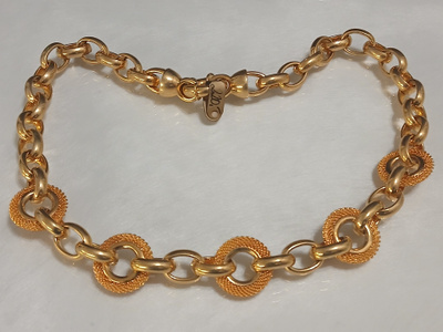 Upea vintage 21k kullattu Kanadalainen kaulakoru Gold plated