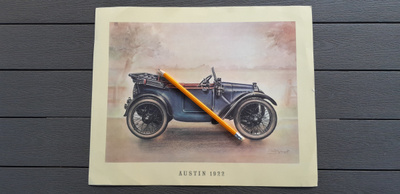 Austin 1922 Iso 37,5x30 cm Hieno Keräilykuva (60-luku)