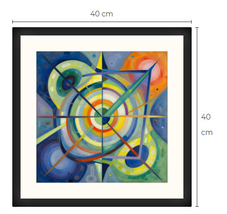 Uusi uniikki abstrakti art print taulu 40 cm x 40 cm
