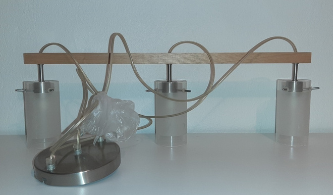Kolmipäinen pitkä roikkuva riippuva valaisin