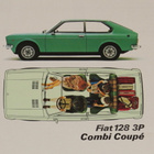 1975 Fiat 128 3P Berlinetta esite - KUIN UUSI - 16 sivua - pikkukuva 1
