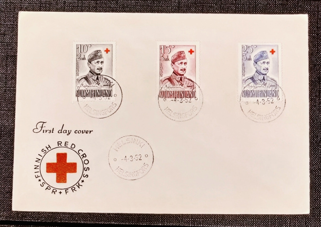 1952 FDC Punainen Risti - Mannerheim