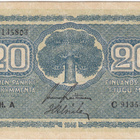 20 Markkaa 1945 Litt.A C-sarjaa, kl.4 - pikkukuva 1