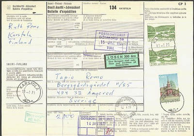 1971 paketti Ruotsiin