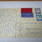 1963 Saksa pikalentopostikortti Espooseen - pikkukuva 1
