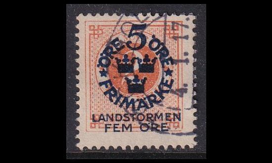 Ruotsi 86X o Landstorm I 5+5/2 Öre (1916)