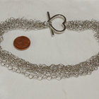 Furla Love Silver Tone Necklace sydän riipus kaulakoru 925 - pikkukuva 3