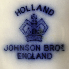 Johnson Brother Flow Blue/Valuva sininen lautasia n. v. 1900 - pikkukuva 4
