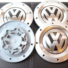 Volkswagen vannekeskiöt – 8 valepulttia, Kromi-hopea-musta - pikkukuva 1