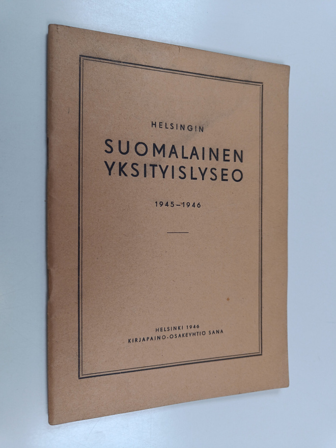 Helsingin suomalainen yksityislyseo 1945-1946