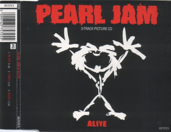 Pearl Jam - Alive (CD) NEAR MINT!! Maxi-Single Picture CD