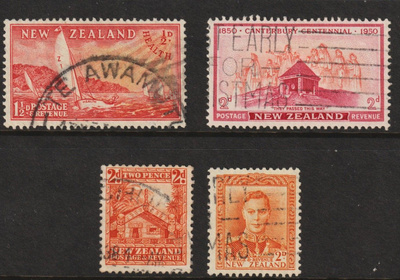 1935 alkaen Uusi Seelanti merkkejä leimattuna
