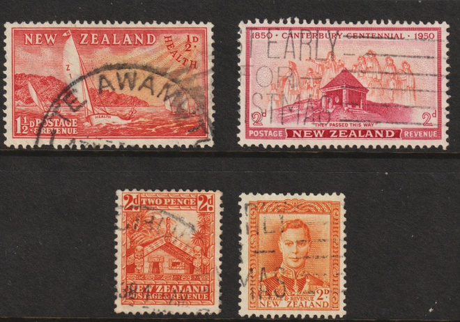 1935 alkaen Uusi Seelanti merkkejä leimattuna