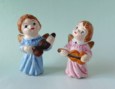 Enkelifiguurit 2 kpl, Vintage