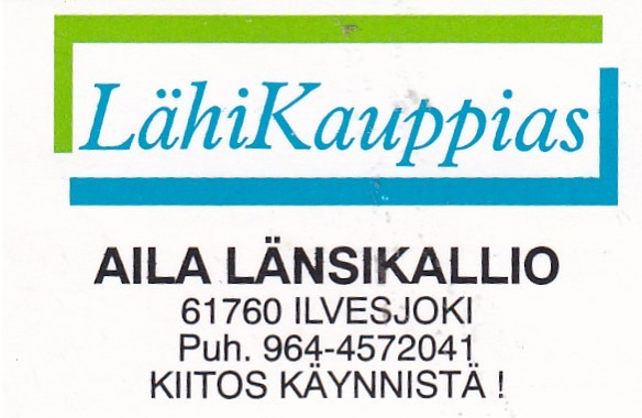 Ilvesjoki, Aila Länsikallio , LähiKauppias   b597