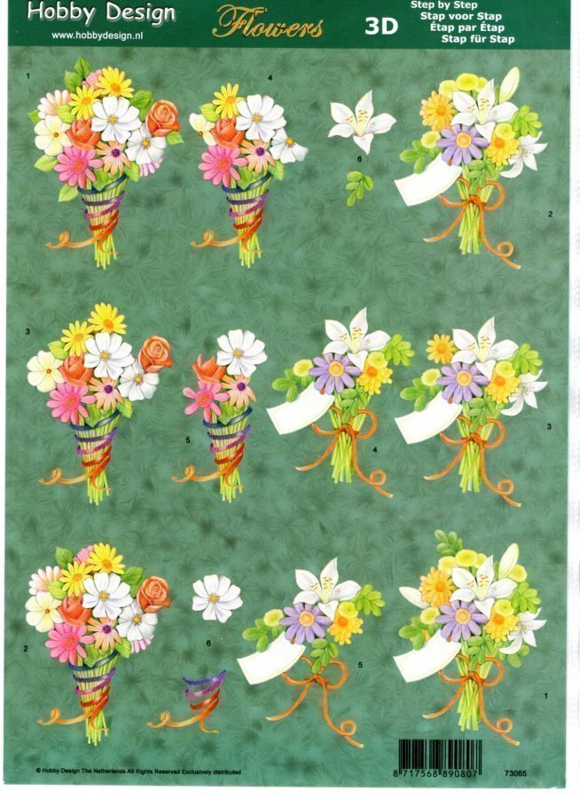 3D °°VÄRIKKÄÄT KESÄKUKAT KIMPUISSA°° / Flowers