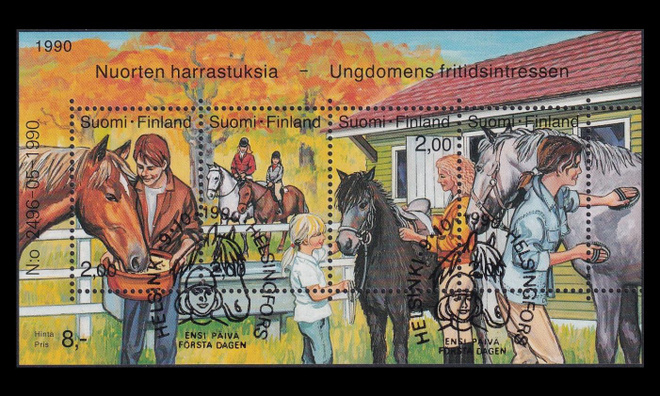 1117-20BL6 o Nuorten harrastuksia ratsastus (1990)