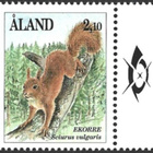 Åland 1991 Nisäkkäitä 2,10 mk välilöpari logo ** LaPe 045 - pikkukuva 1