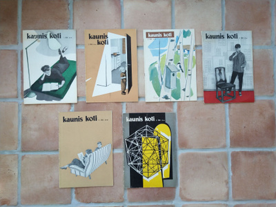 Kaunis Koti -lehti 1954 vuosikerta: 6 kpl