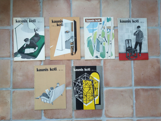 Kaunis Koti -lehti 1954 vuosikerta: 6 kpl
