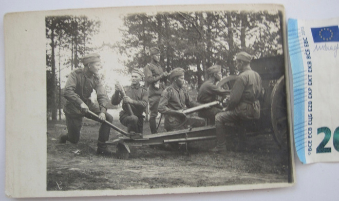 VANHA Valokuva Tykki Tykistö 1920-l