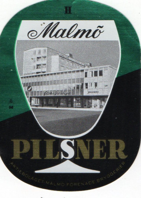 Malmö Pilsner II  Vanha etiketti
