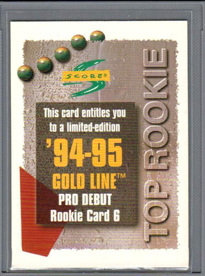 1994-95 Score - Redemption Card - 0,20 € / kpl