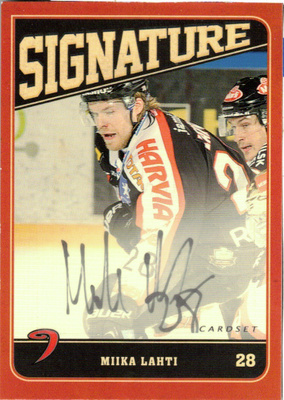 2013-14 Cardset MIIKA LAHTI JYP signature nimmari