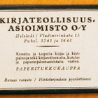 * Vanha Paperitukkukaupan mainos magneettina * 20-luku * - pikkukuva 1