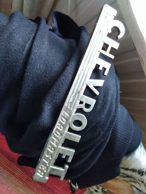 Chevrolet nimikyltti metallia 20cm