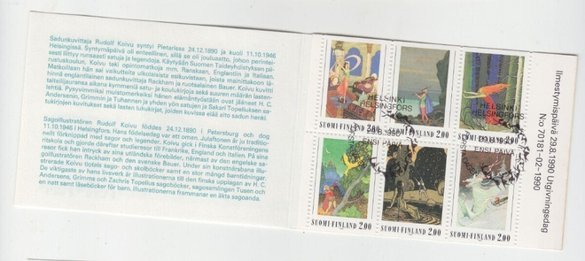 1990 Rudolf Koivu vihko leimattuina.