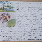 Kilpapyöräilijät, vanha piirrospk, p. 1902 - pikkukuva 1