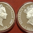 2 x 1 oz 999 hopeaa, Australia, Sydnet Olympics 2000. (KD2) - pikkukuva 2