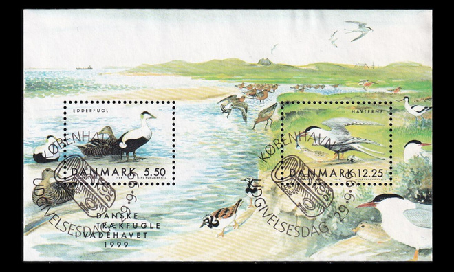 Tanska 1229-30BL13 o Muuttolintuja (1999)