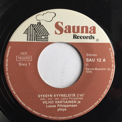 Vilho Vartiainen :  Syksyn Kyyneleitä  -  7"