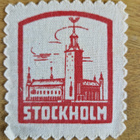 Stockholm Tukholma vintage kangasmerkki - pikkukuva 1