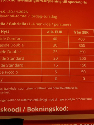 Helsinki-Tukholmaristeily-etukortti voimassa 1.9.-28.2.27