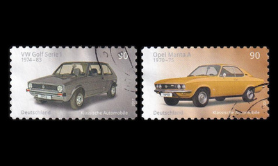 Saksa 3301-2 o Klassisia autoja tarramerkit (2017)