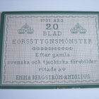 Emma Bergström-Andelius: Korsstygnsmönster / ristipisto 1932 - pikkukuva 1