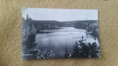 Puolanka Pyssylampi. v. 1962 kulkenut mustavalkoinen kortti.