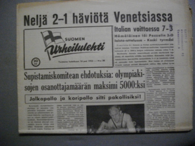 Suomen Urheilulehti Nro 30/1953 (10.11)
