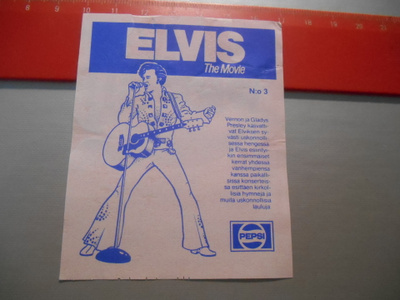 ELVIS The Movie Pepsi 1977 etiketti # 3