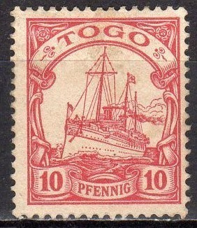 (SA0914) TOGO, 1900 (10 Pf.). Mi # 9. MH*