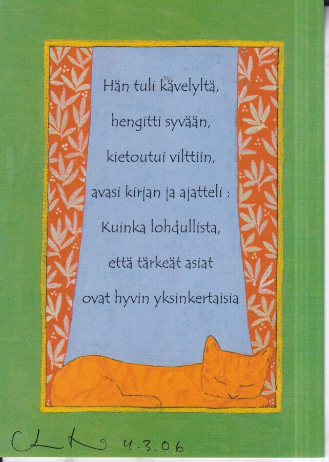 Anu Pellinen, " Tärkeät asiat", n:o 94,  e212