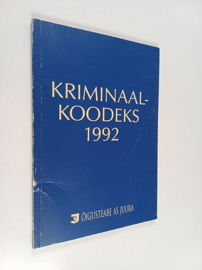 Kriminaalkoodeks : kehtestatud Eesti Vabariigi 7. mai 199...