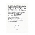 1983 SWE Semic MM-Tarra #1 Peter " Pekka" Lindmark , Ruotsi - pikkukuva 2