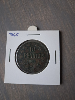 10 penniä 1865 kl. 5
