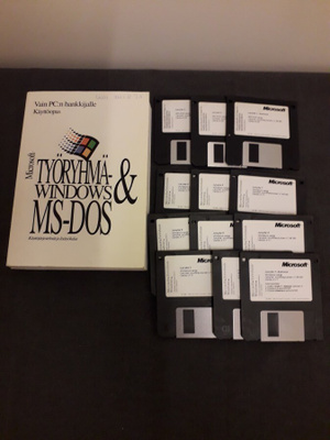 Windows 3.11, DOS 6.22 ja manuaali, suomi