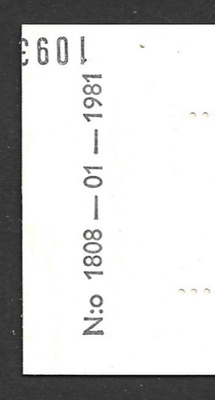 Automaattivihko AV 9 I tl 1808 -01 -1981 yEG tarkastusluku